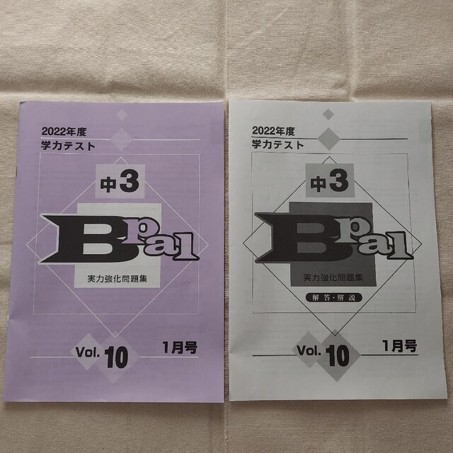 2022年度1月 / 中3 実力強化問題集(Bpal)+学力テスト(主要5教科) エンタメ/ホビーの本(資格/検定)の商品写真