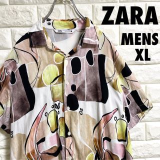 ザラ(ZARA)のZARA ザラ　半袖総柄シャツ　派手　メンズXLサイズ(シャツ)