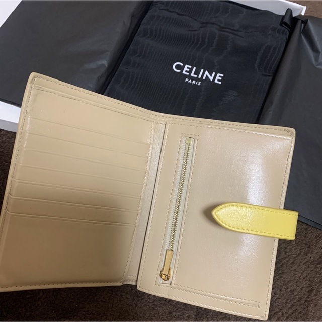 美品 セリーヌ CELINE 財布 二つ折り ミディアム ウォレット バイ