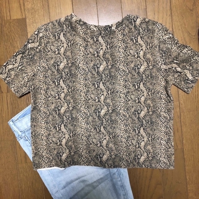 ZARA(ザラ)の蛇柄Tシャツ レディースのトップス(Tシャツ(半袖/袖なし))の商品写真