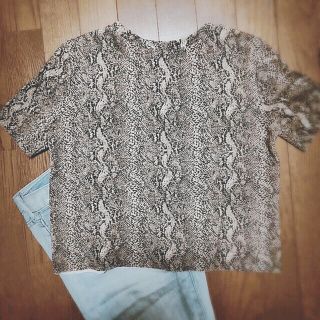 ザラ(ZARA)の蛇柄Tシャツ(Tシャツ(半袖/袖なし))