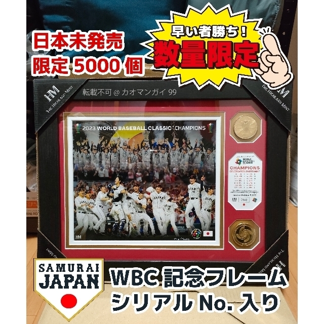 MLB - 2023 WBC 日本代表 5000個限定 侍ジャパン 優勝記念フォト