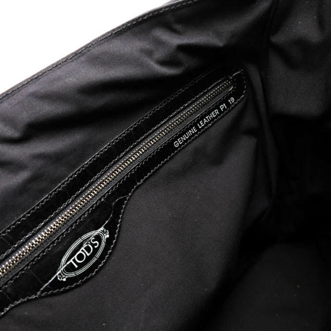 トッズ／TOD'S バッグ ショルダーバッグ 鞄 メンズ 男性 男性用ナイロン レザー 革 本革 ブラック 黒 A4サイズ収納可 メッセンジャーバッグ  ユニセックス 男女兼用