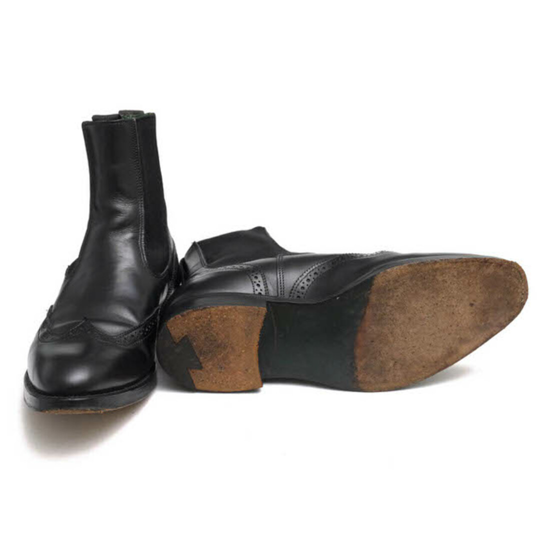Trickers(トリッカーズ)のトリッカーズ／Tricker's サイドゴアブーツ シューズ 靴 メンズ 男性 男性用レザー 革 本革 ブラック 黒  M7327 Elastic sided Brogue Boots ウイングチップ レザーソール グッドイヤーウェルト製法 メンズの靴/シューズ(ブーツ)の商品写真