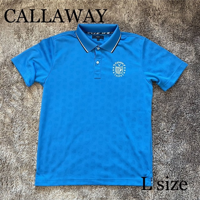 Callaway Golf(キャロウェイゴルフ)のCALLAWAY キャロウェイ 半袖ポロシャツ L ブルー メンズ スポーツ/アウトドアのゴルフ(ウエア)の商品写真