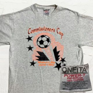 JQK ONEITA  USA製 グレー サッカー　カップ　1995 Tシャツ(Tシャツ/カットソー(半袖/袖なし))