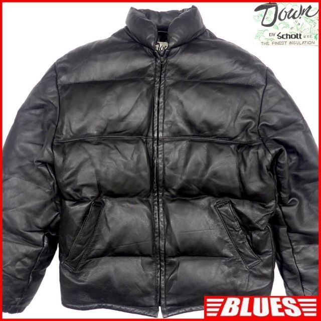 schott - レザーダウンジャケット Schott ショット M メンズ 38 黒