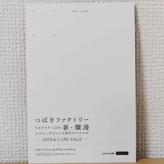 ポストカード2枚セット☆福田真琳2019年つばきファクトリー春・爛漫Amazon