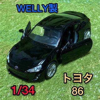 トヨタ(トヨタ)のWELLY トヨタ 86 ミニカー 1/34 ブラック 黒 ダイキャストカー(ミニカー)