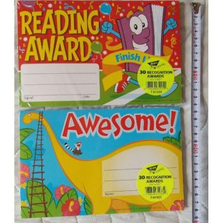 ◆2冊60枚 ノート・メモ帳 Reading Award & Awesome(ノート/メモ帳/ふせん)