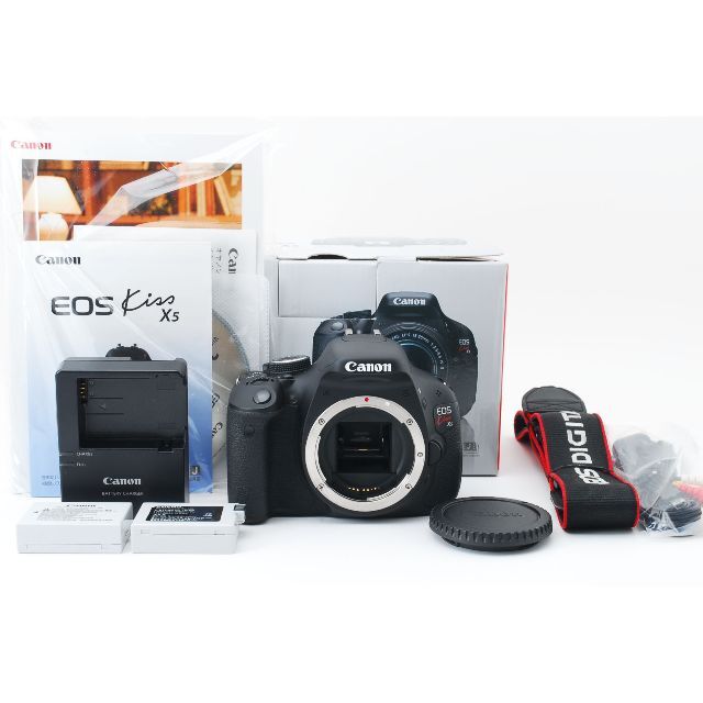 【美品】キャノン Canon EOS Kiss X5 ≪バッテリー2個付≫-