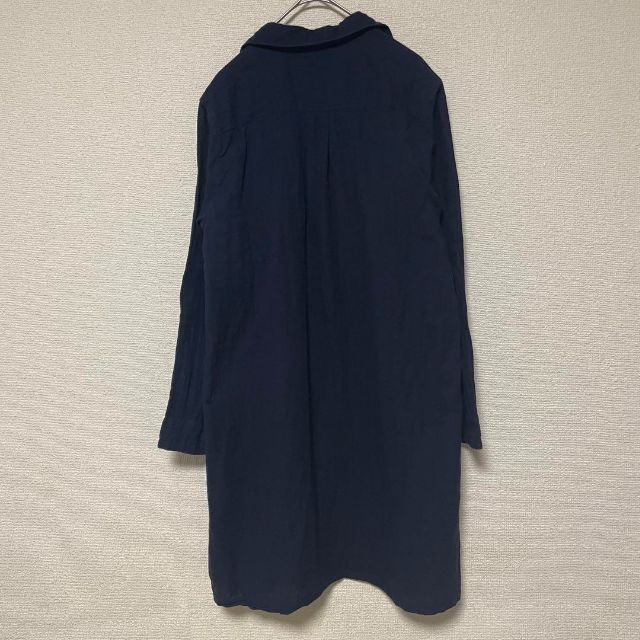 MUJI (無印良品)(ムジルシリョウヒン)の2719 良品計画 ロングカットソー チュニック ミニワンピ ウール裏地チェック レディースのトップス(チュニック)の商品写真