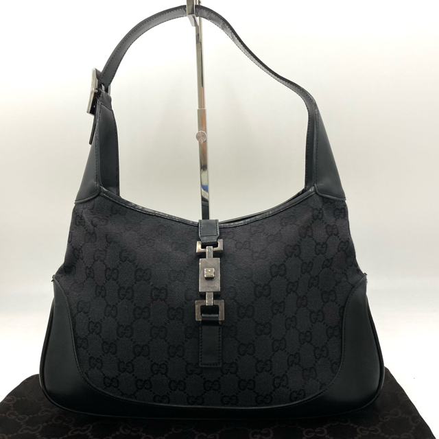 極美品✨ グッチ ワンショルダー ジャッキー キャンバス レザー GG柄