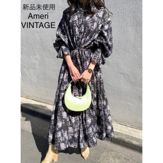 アメリヴィンテージ(Ameri VINTAGE)の未使用♦AMERI GIULIA DRAWSTRING SHIRT DRESS(ロングワンピース/マキシワンピース)