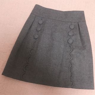 ウィルセレクション(WILLSELECTION)のWILLSELECTION ウィルセレクション ★ くるみボタン 台形 スカート(ミニスカート)