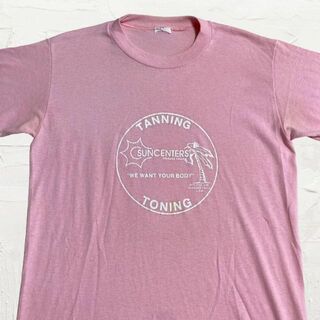 JOZ  ビンテージ 90s  ピンク ビーチ　キャンペーン　サーフ Tシャツ(Tシャツ/カットソー(半袖/袖なし))