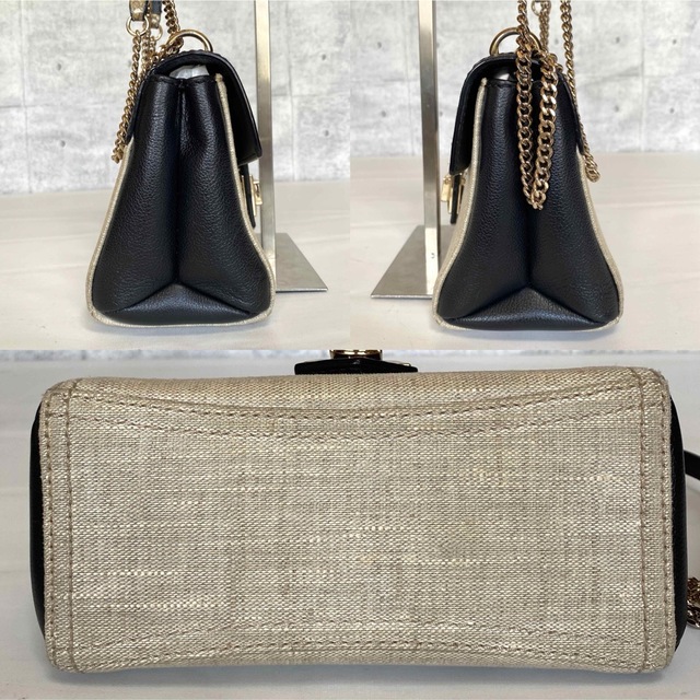 【美品】JIMMY CHOO パイソン ブラック ゴールチェーンショルダーバッグ 4