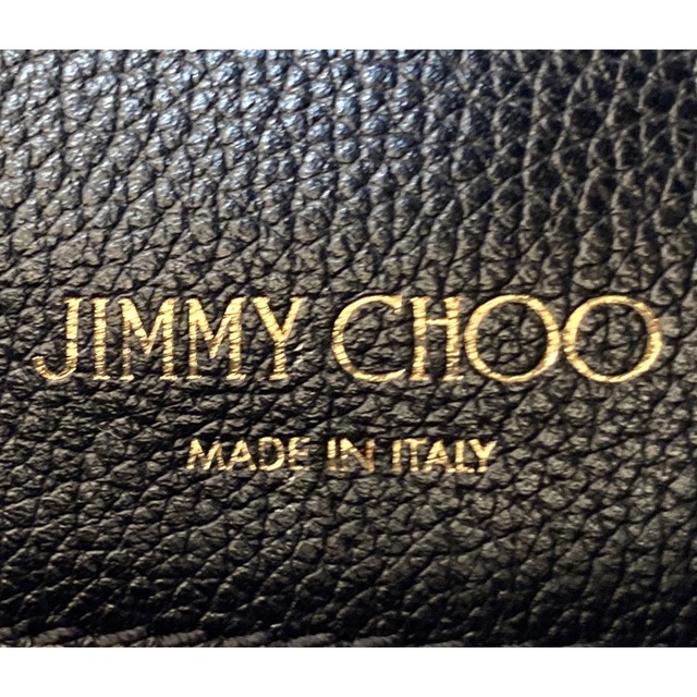【美品】JIMMY CHOO パイソン ブラック ゴールチェーンショルダーバッグ