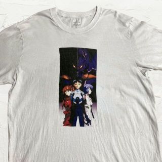 JOJ  ビンテージ   白 エヴァンゲリオン　アニメ　キャラ Tシャツ(Tシャツ/カットソー(半袖/袖なし))