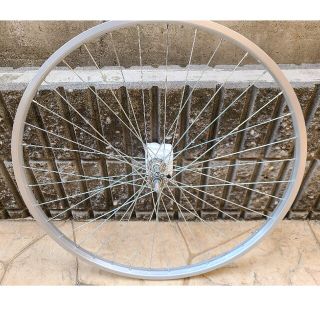 自転車 アルミ リム ホイール 前輪 26インチ 26×1-3/8 中古美品(パーツ)