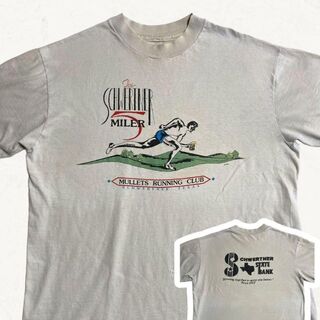 JOF  ビンテージ   白 テキサス　ランニング　クラブ Tシャツ(Tシャツ/カットソー(半袖/袖なし))