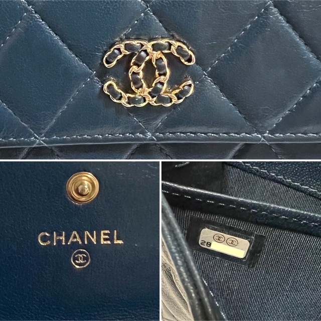 CHANEL(シャネル)の【専用】CHANEL 19シャネル 長財布 フラップウォレット マトラッセ レディースのファッション小物(財布)の商品写真