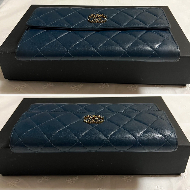 CHANEL(シャネル)の【専用】CHANEL 19シャネル 長財布 フラップウォレット マトラッセ レディースのファッション小物(財布)の商品写真