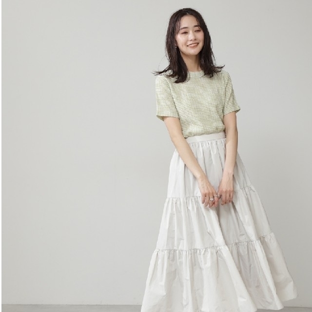 N.Natural beauty basic(エヌナチュラルビューティーベーシック)のN. Natural Beauty BasicギンガムチェックＴシャツ レディースのトップス(シャツ/ブラウス(半袖/袖なし))の商品写真