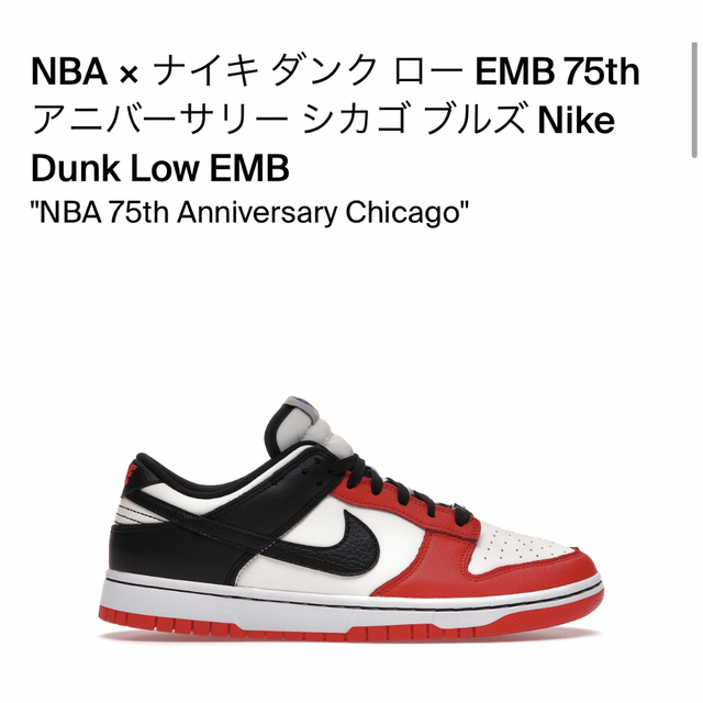 NBA Nike Dunk EMB ナイキ ダンク シカゴブルズ 25cm