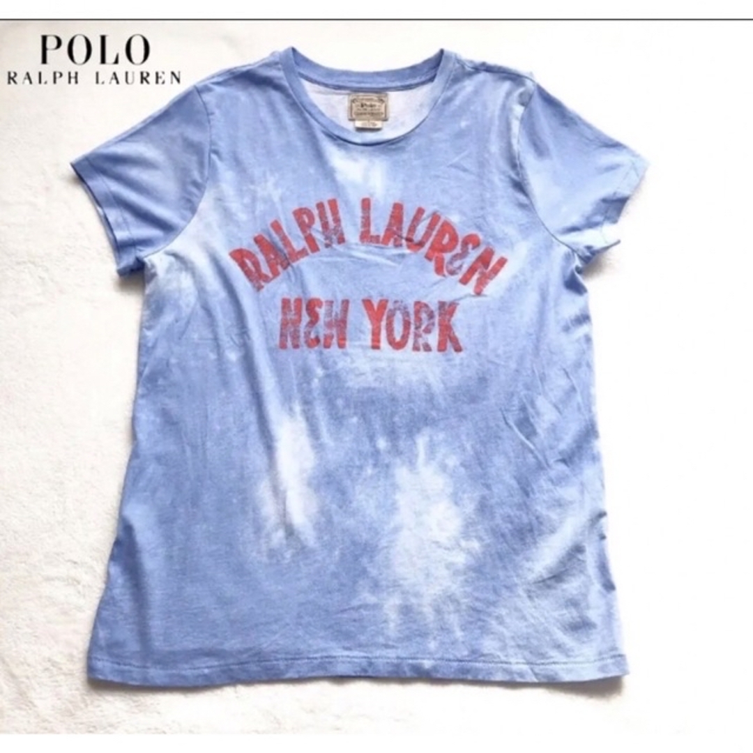 POLO RALPH LAUREN(ポロラルフローレン)のRALPH LAUREN ラルフローレン　グラフィック　ロゴ　Tシャツ　M レディースのトップス(Tシャツ(半袖/袖なし))の商品写真