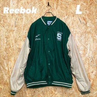 リーボック(Reebok)のReebok ＭICHIGAN STATE スタジャン ブルゾン L グリーン(スタジャン)