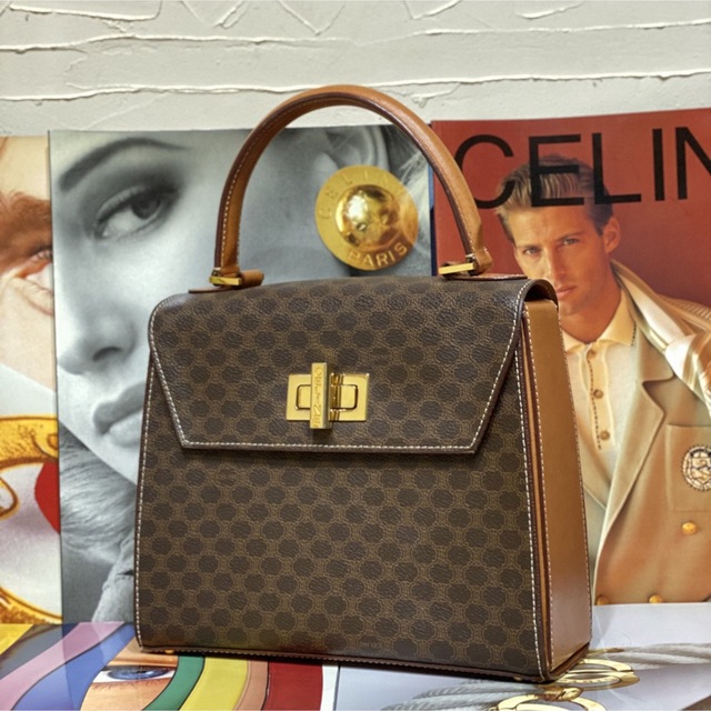 celine - 希少モデル VINTAGE OLD CELINE ハンドバッグ マカダムの通販