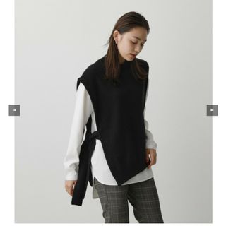 アズールバイマウジー(AZUL by moussy)のアズールバイマウジー アシンメトリーベストニットセット(シャツ/ブラウス(長袖/七分))