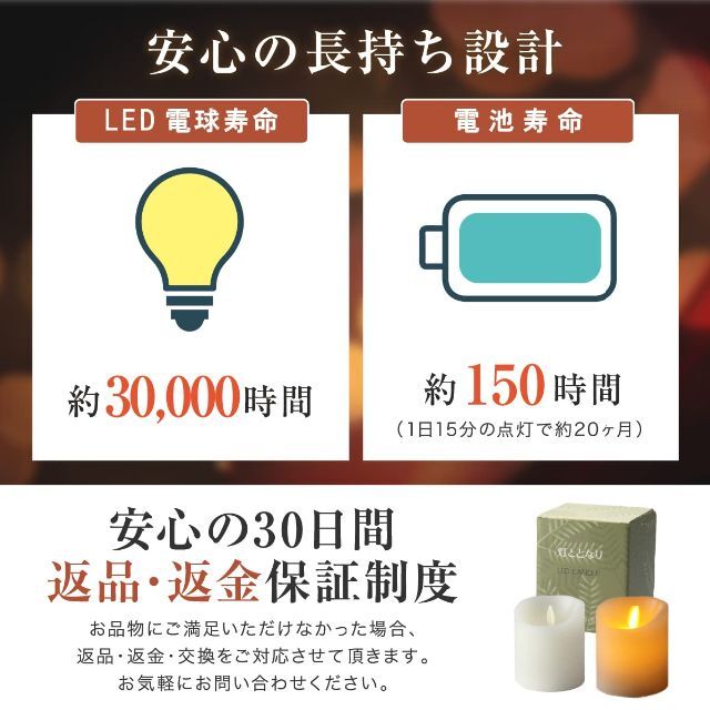 福正堂 仏壇 LEDロウソク 揺らぐ炎【葬祭プロ推奨】 キャンドル 電池式 LE インテリア/住まい/日用品のライト/照明/LED(その他)の商品写真