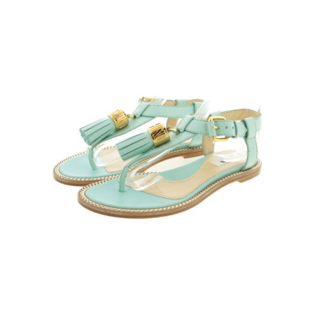 MOSCHINO モスキーノ サンダル EU36(22.5cm位) 水色系 【古着 MOSCHINO モスキーノ サンダル EU36(22.5cm位) 水色系 【古着