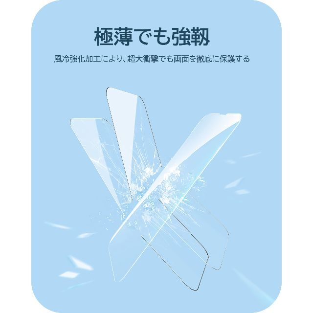 【0.1mm 極薄型】XINCHEN ガラスフィルム iPhone 13 Pro