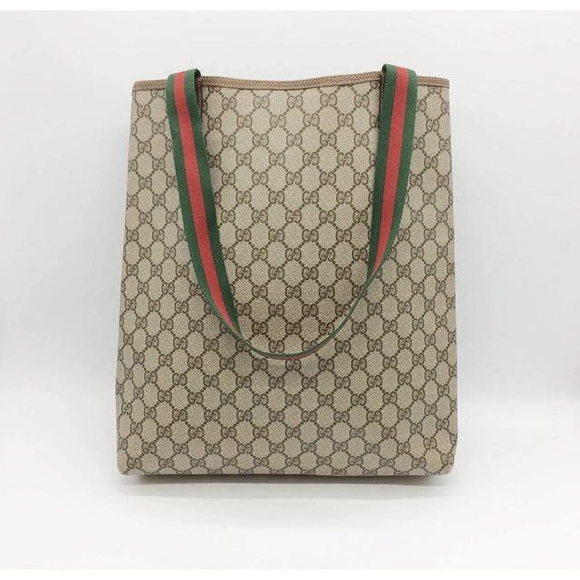 美品 GUCCI グッチ GGスプリーム シェリーライン トートバッグ 保障