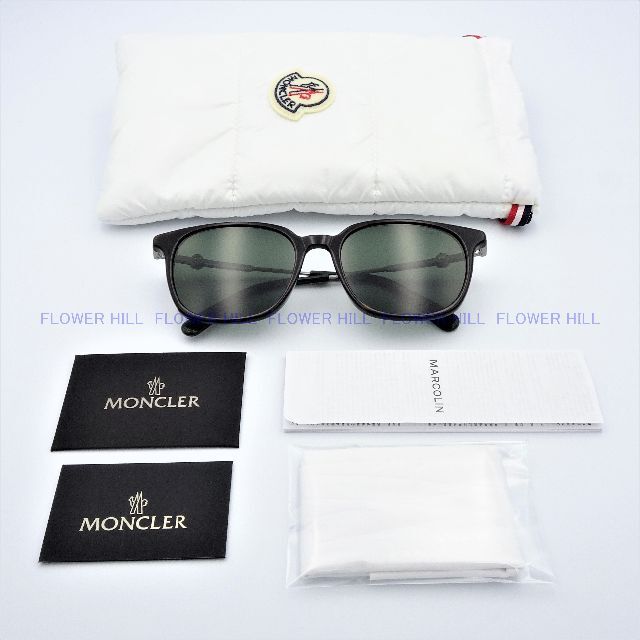 MONCLER　ML0225 52R　サングラス ハバナ×グリーン　偏光レンズ