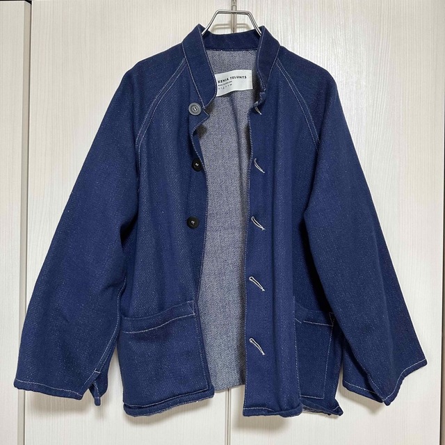 xeniatelunts indigo denim field jacket