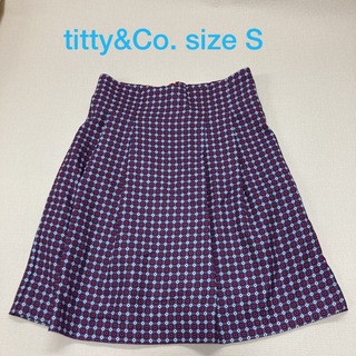 ティティアンドコー(titty&co)のtitty&Co.スカート　キュロット　Sサイズ　チェック(ミニスカート)