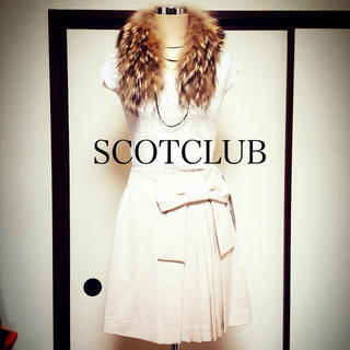 スコットクラブ(SCOT CLUB)の新品未使用定価12600円リボンスカート(ひざ丈スカート)