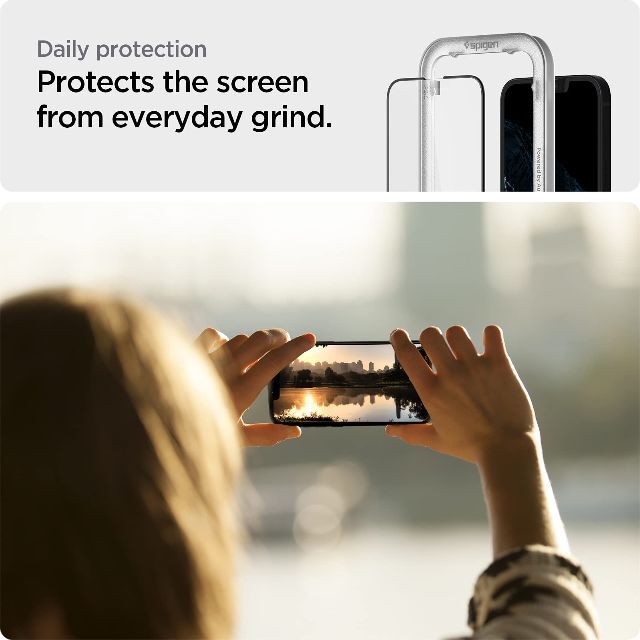 Spigen AlignMaster 全面保護 ガラスフィルム iPhone 1