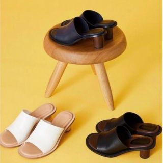 シールームリン(SeaRoomlynn)の定価以下Searoomlynn エコレザーWood heelサンダルL(サンダル)