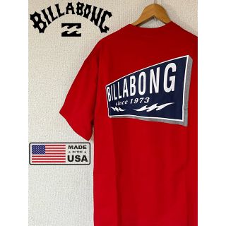 ビラボン(billabong)のビラボン アメリカ製 赤 L MADEINUSA ビラボーン (Tシャツ/カットソー(半袖/袖なし))