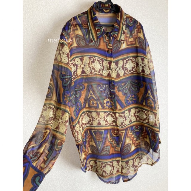 ART VINTAGE - vintage オリエンタル シアー トップス itimi jantiques