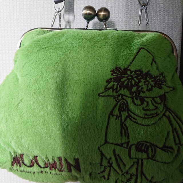 MOOMIN(ムーミン)のムーミン がま口型ショルダーバッグ グリーン レディースのバッグ(ショルダーバッグ)の商品写真