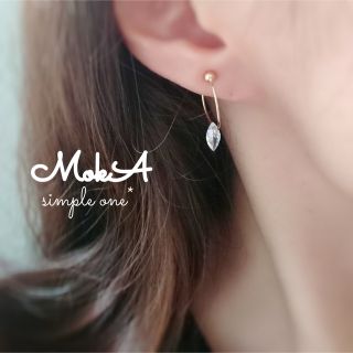 ♡再販♡まるでピアス✨マーキスジルコニアのフープイヤリング◯*・。゜(イヤリング)