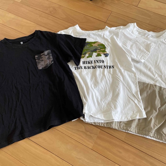 GU(ジーユー)のTシャツ（150センチ）　3枚セット　gu、UNIQLO キッズ/ベビー/マタニティのキッズ服男の子用(90cm~)(Tシャツ/カットソー)の商品写真