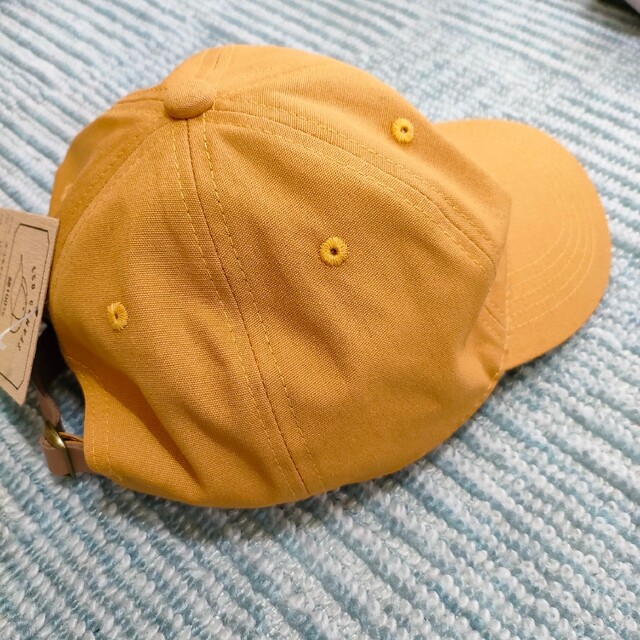 カラシ色のキャップ　Lサイズ　ワークマン　革ベルト　帽子