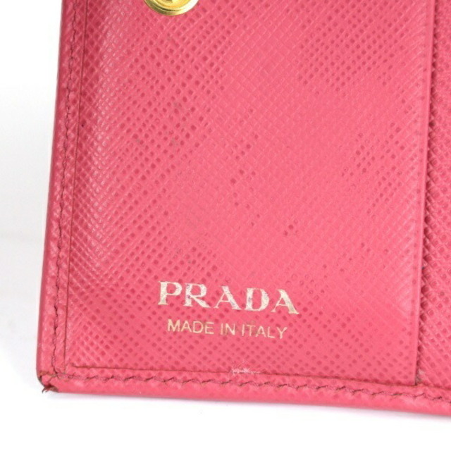 Bランク プラダ 二つ折り財布 1MV204 サファイアーノレザー PEONIA 財布 レディース ウォレット